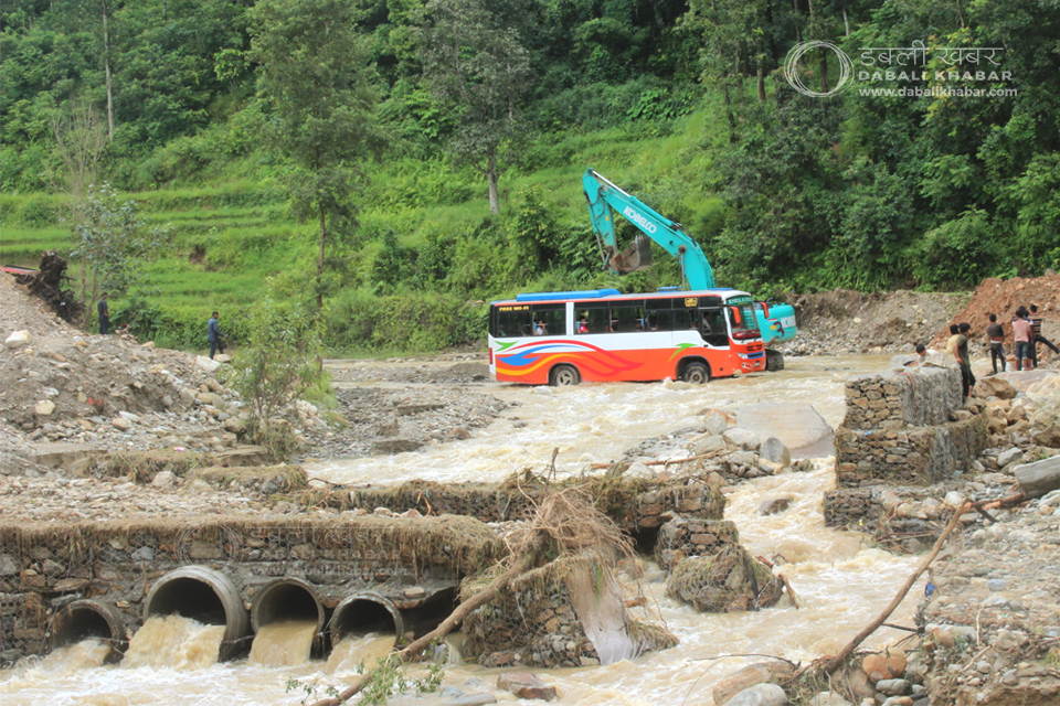 gerkhu khola diverstion flood nuwakot