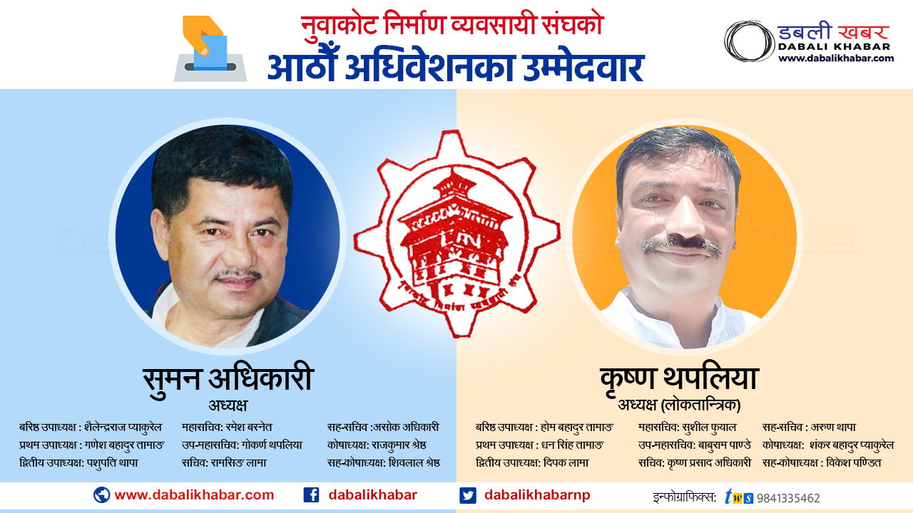 Candidate name list of Nuwakot Contractor Association