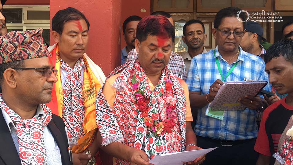 Suman Adhikari elected in Nuwakot Contractor Assoication