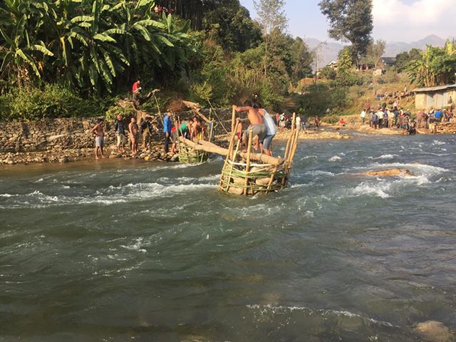 bamboo bridge nuwakot