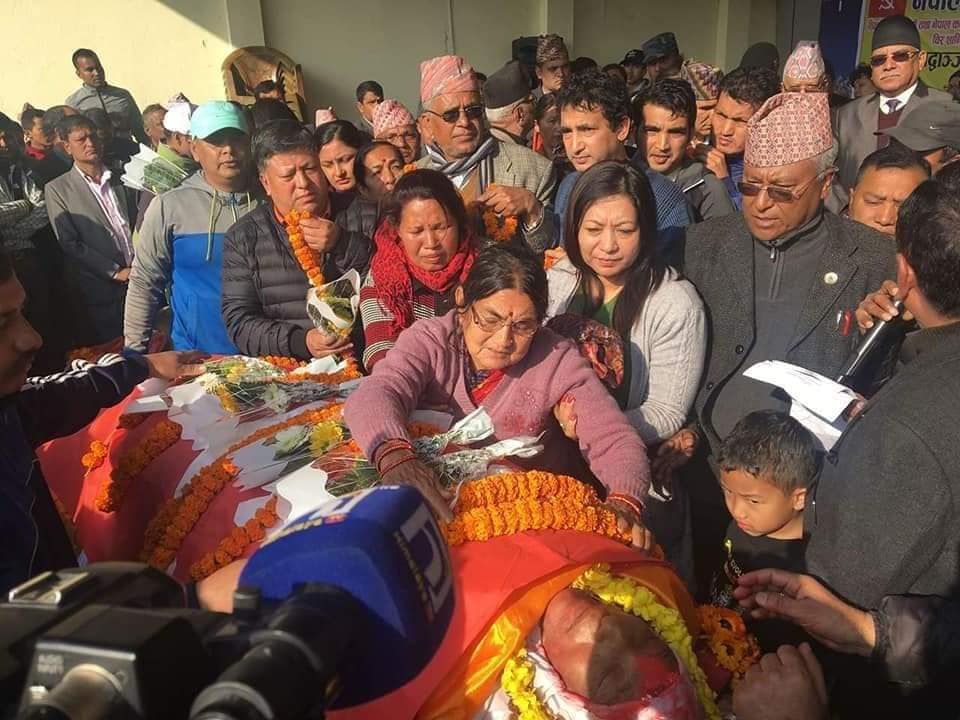 death body of ganesh pandit cpuml nepal nuwakot