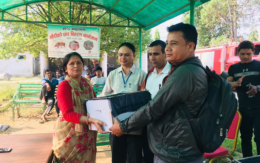 bee house distribution bidur municipality nuwakot
