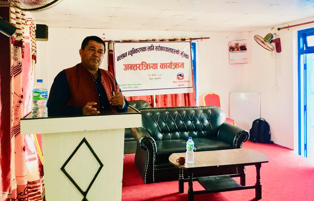 no child labour bidur municipality mayor sanju pandit
