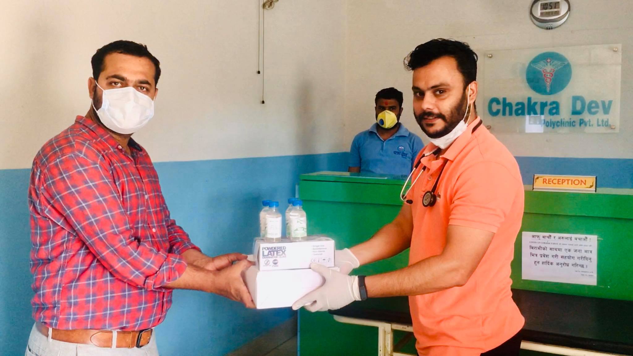 chakra dev policlinic distribute health equipment journalist nuwakot