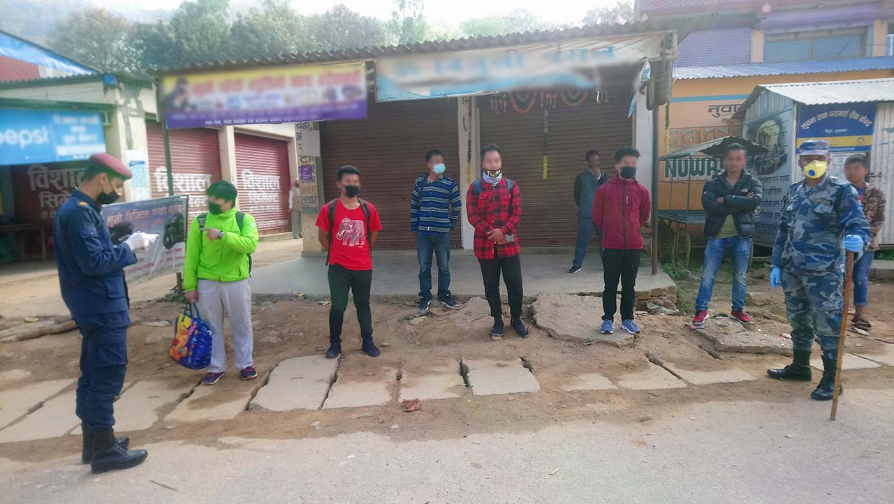 covid19 lockdown restricted people nuwakot police