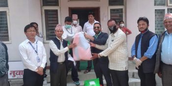नुवाकाेट पेलेट दाना उद्योगले दियो स्वास्थ्य सामग्री