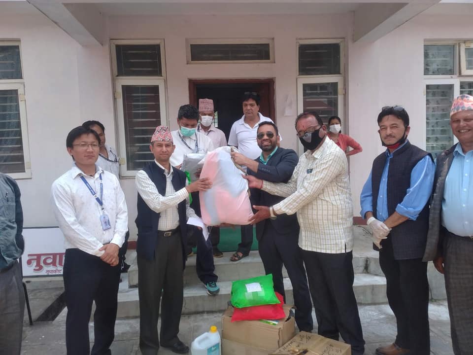 nuwakot palette dana udyog coronvirus health materials donate