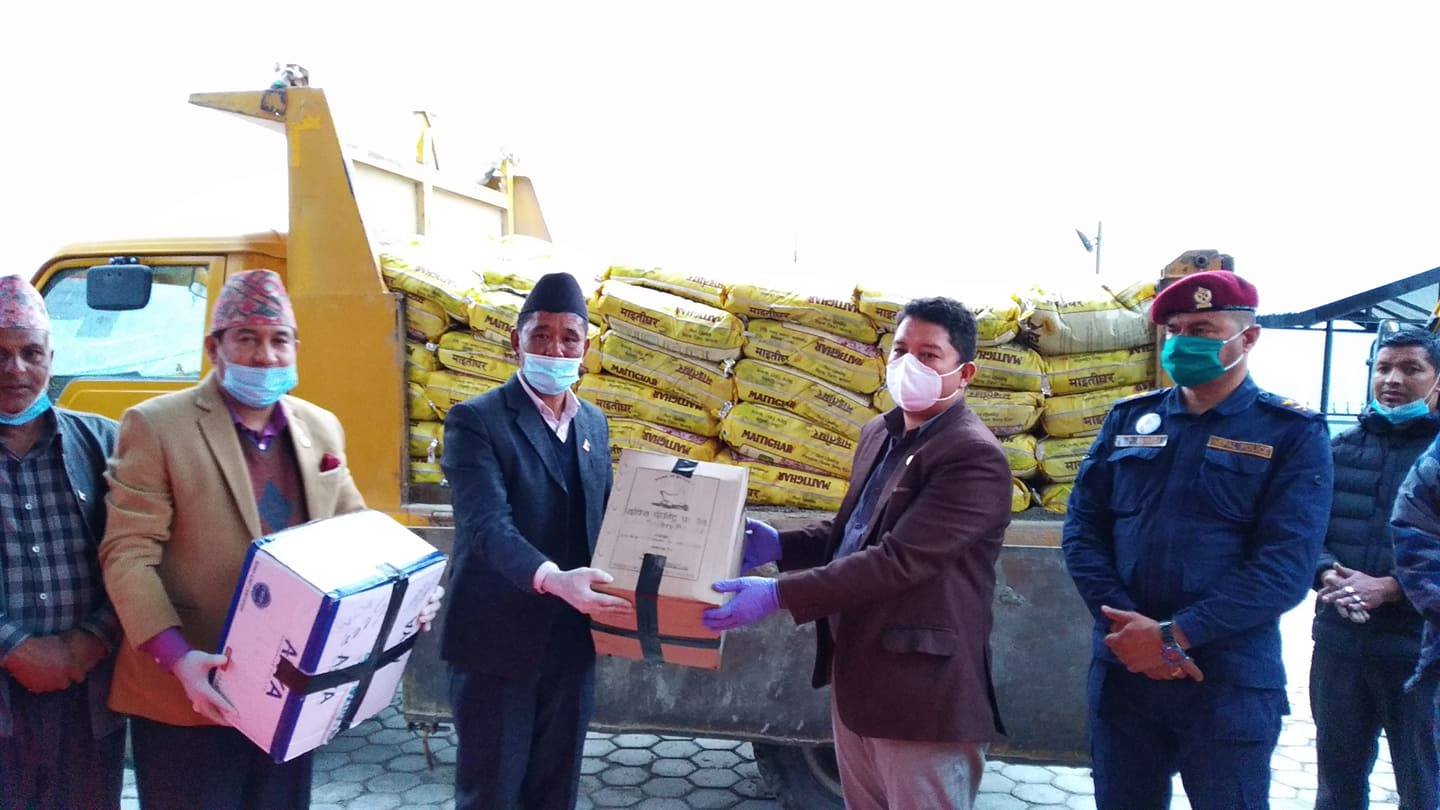 rasuwa health equipment ppi gloves and hand sanitizer to donate dao rasuwa