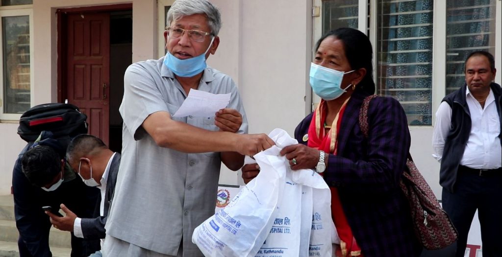 yashodha devi bhagwan arjun jagadish kedar dhananjaya narsingh kc donate ppi globes and hand sanitizer