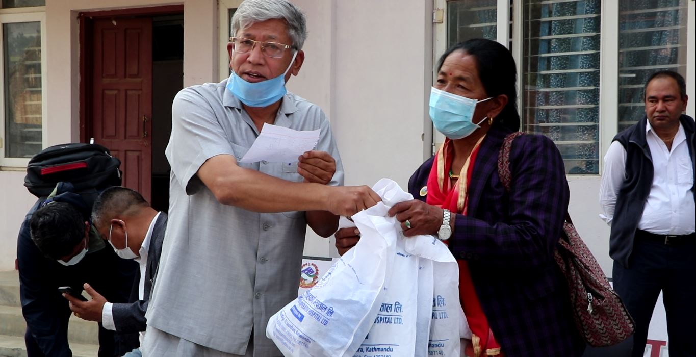 yashodha devi bhagwan arjun jagadish kedar dhananjaya narsingh kc donate ppi globes and hand sanitizer