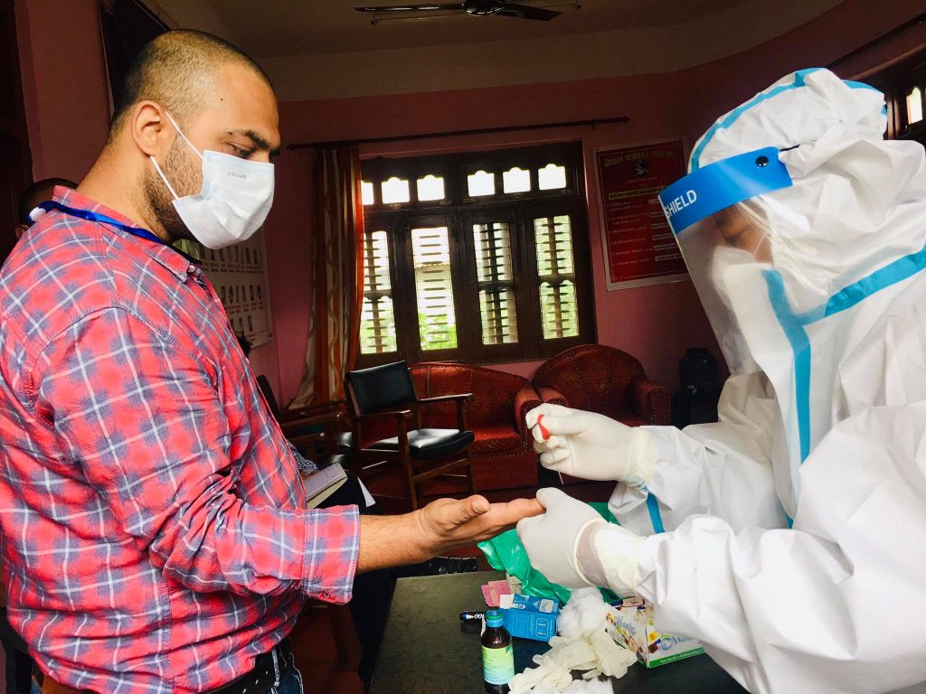 fnj nuwakot journalist covid 19 rdt test 20770207