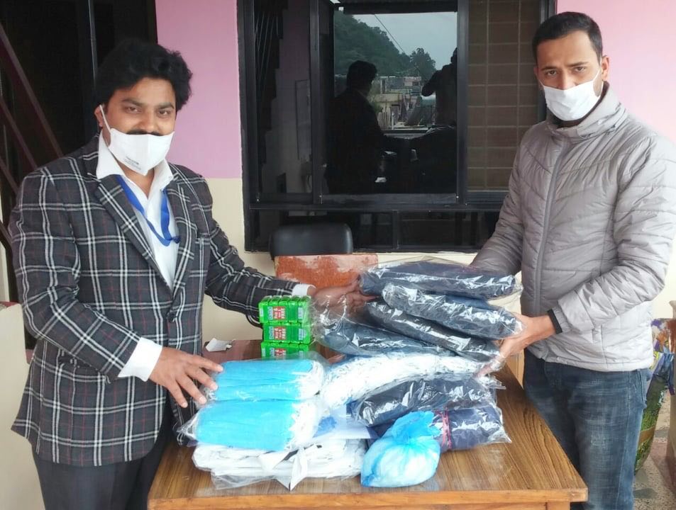 gantavya group nepal shiva adhikari donate ppi and health material in lockdown