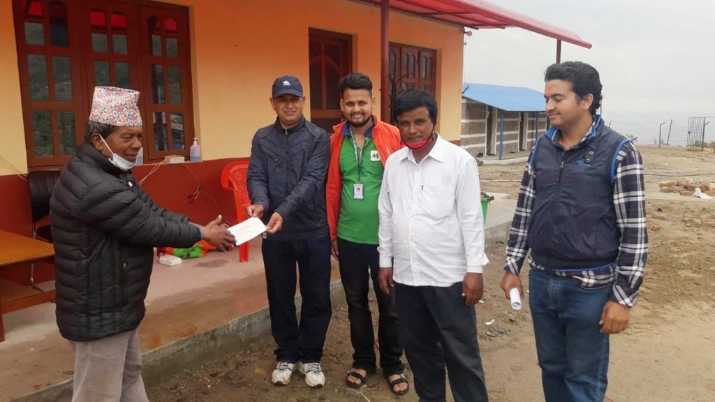 mero micro finance cash doante belkotgadhi municipality nuwakot corona-min