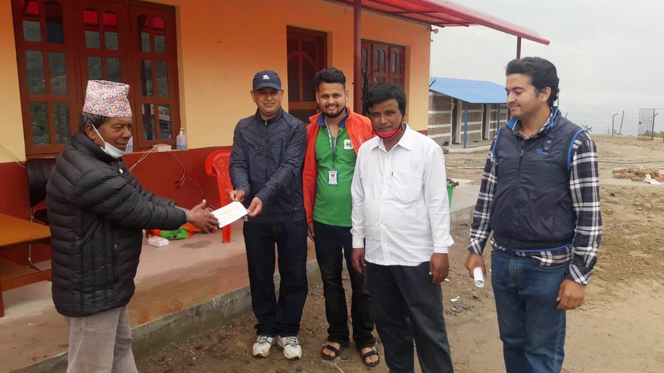 mero micro finance cash doante belkotgadhi municipality nuwakot corona-min