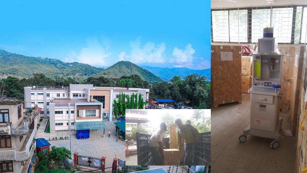 Anesthesia machine handover to district hospital nuwakot