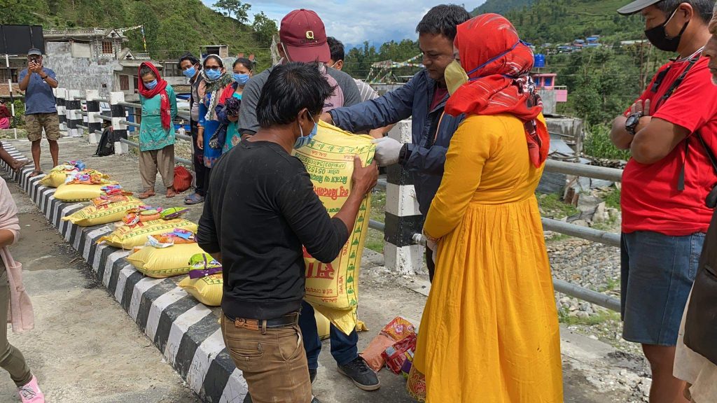 food donate to disability people in bidur municipality nuwakot