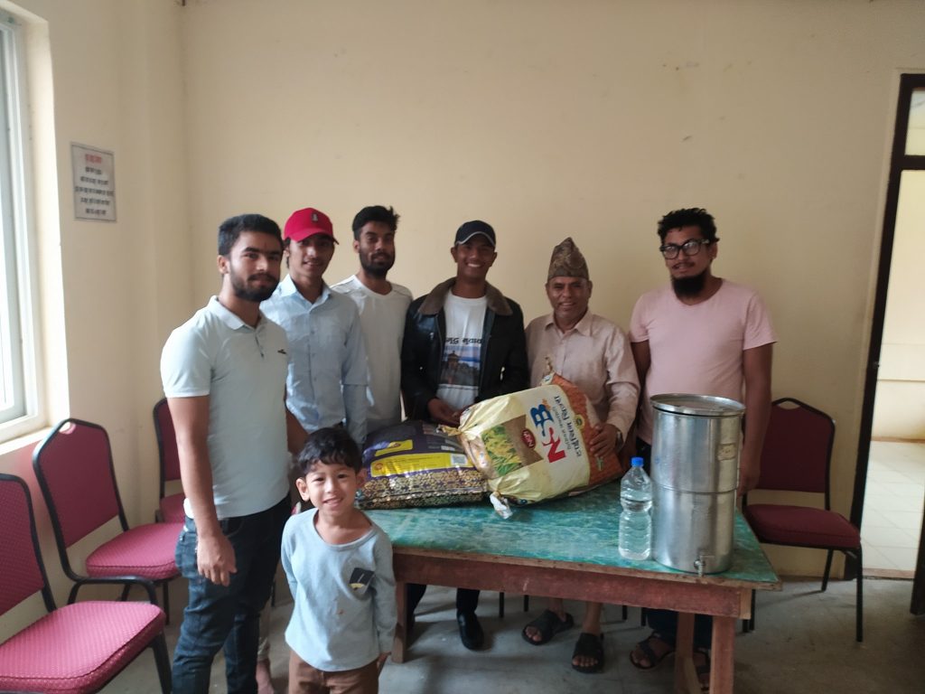 social mobilizer youth food donation in nuwakot