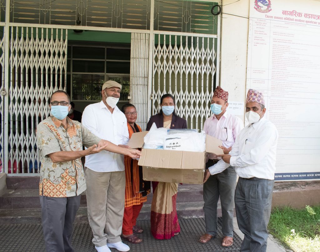 cdc ngo nuwakot health material donate in covid19 period