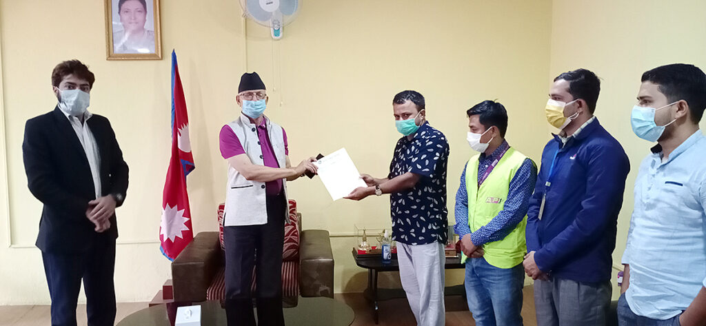 bagamati journlist memorandum to chief minister bagamati province dormani poudel