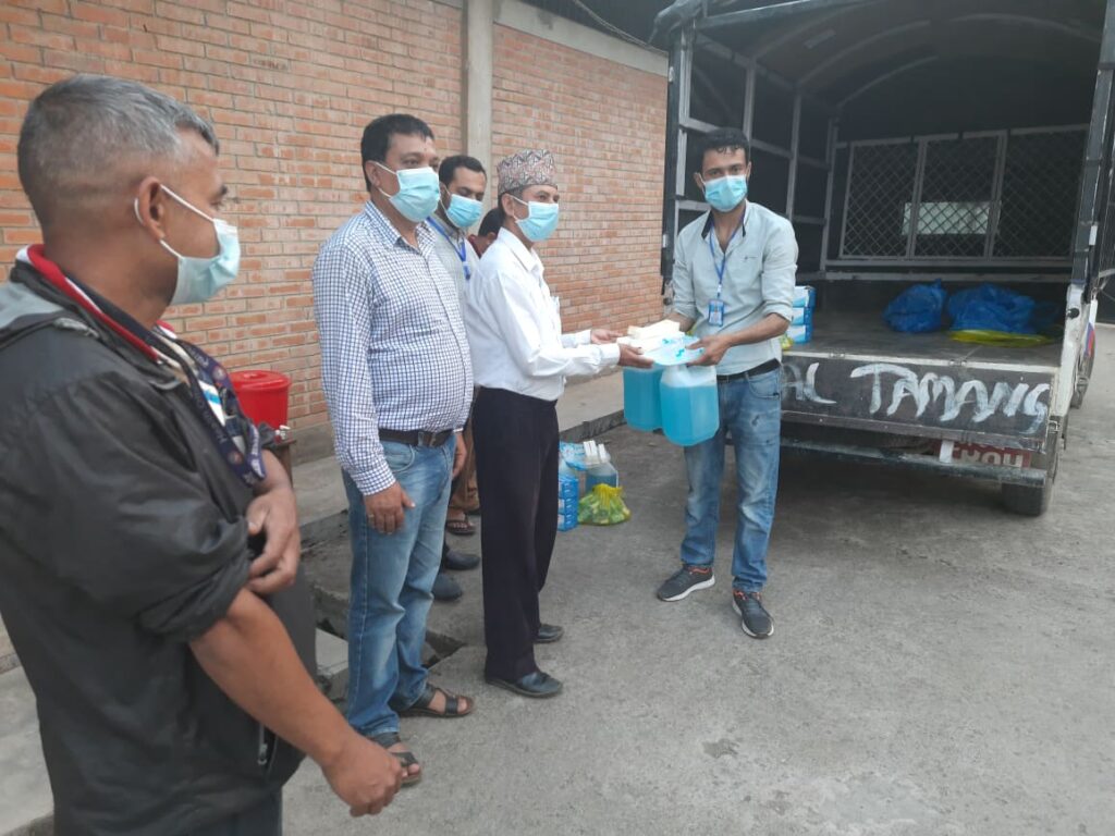 sulav pharmacy donate covid19 health care to nuwakot health office