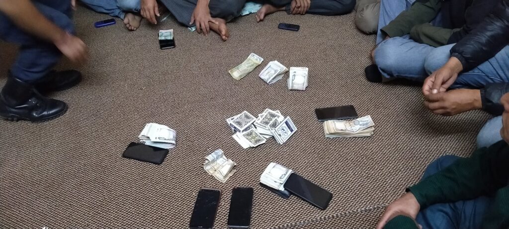 Nine gamblers arrested from Gangate Nuwakot