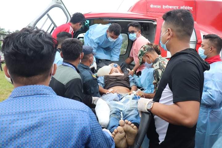 bus accident in nuwakot Heli charter