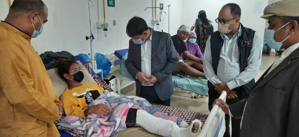 injury patient in kispang bus accident