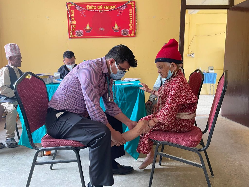 free health camp elder people nuwakot