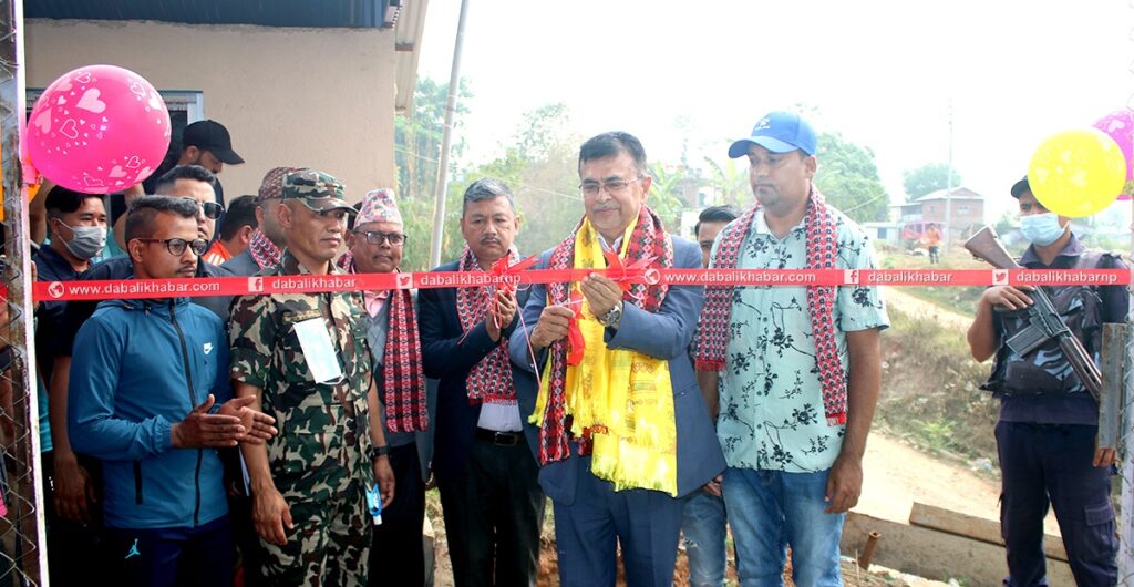 pipaltar futsal inauguration by bagamati province rajendra prasad pandey