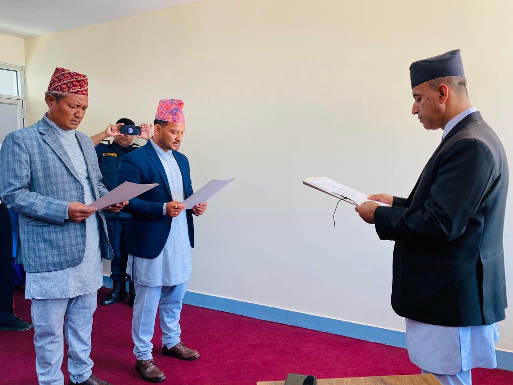 bidur and belkotgadhi municipality mayor Oath program nuwakot