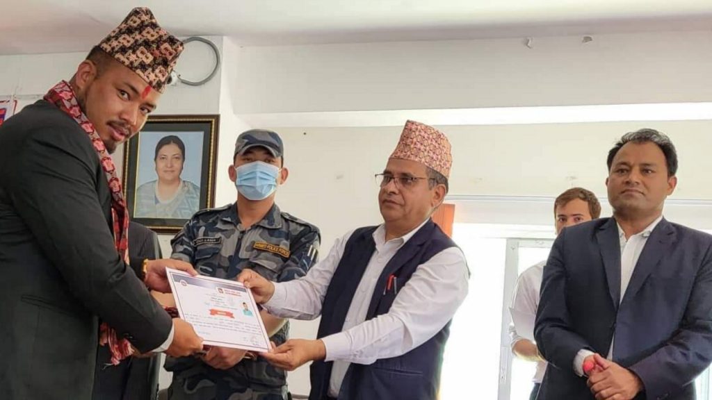 nepal wrestler nuwakote tiger kamal tamang was elected in local level member election 2079