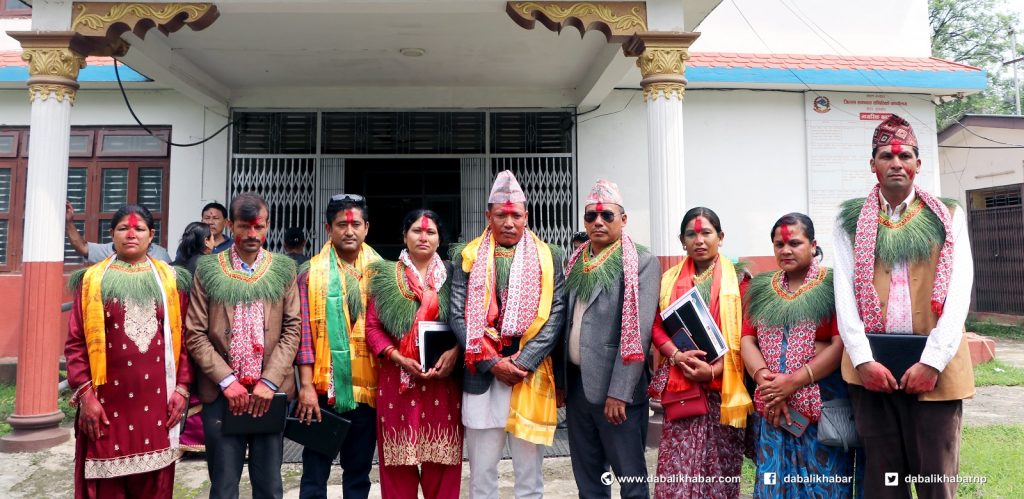 elected new team members of dcc nuwakot