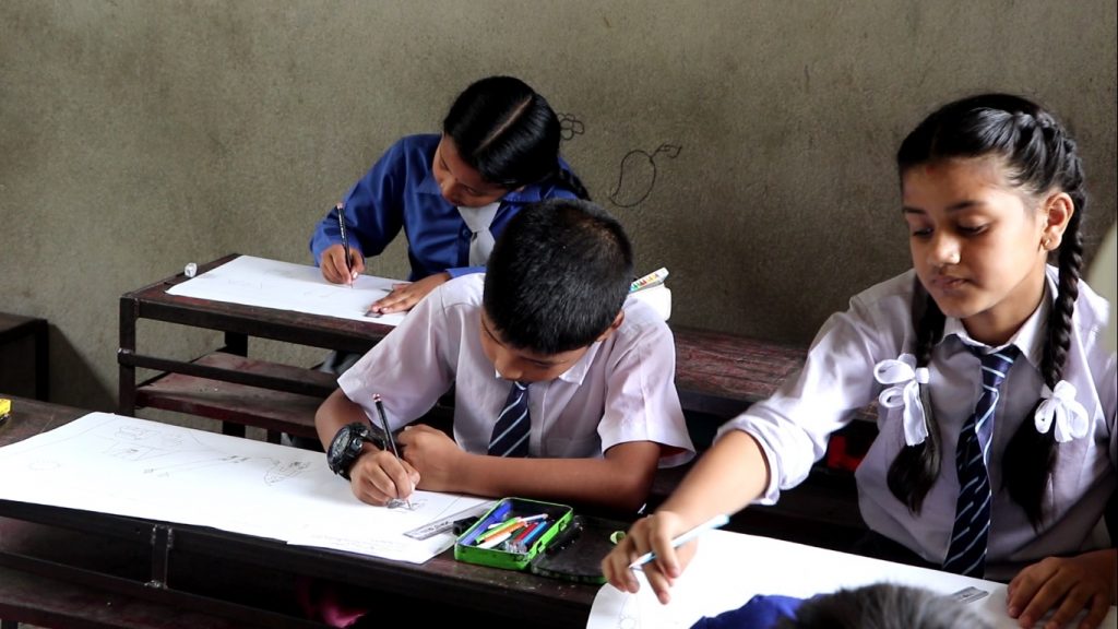 siyon shrestha wins drawing competition in pabson nuwakot