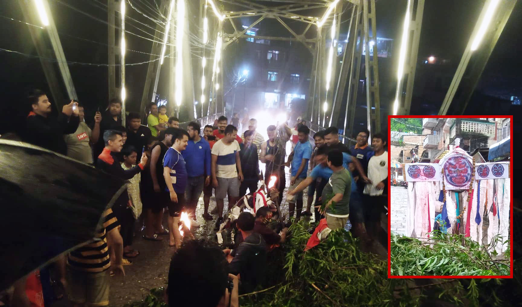 त्रिशुलीका नेवार समुदायले ‘राक्षस’ भगाएर मनाए गठेमंगल