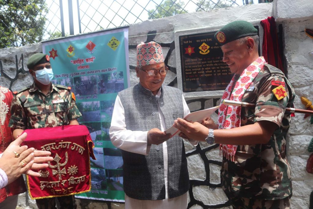 nepal army made disability public toilet in prithvi narayan smarak nuwakot