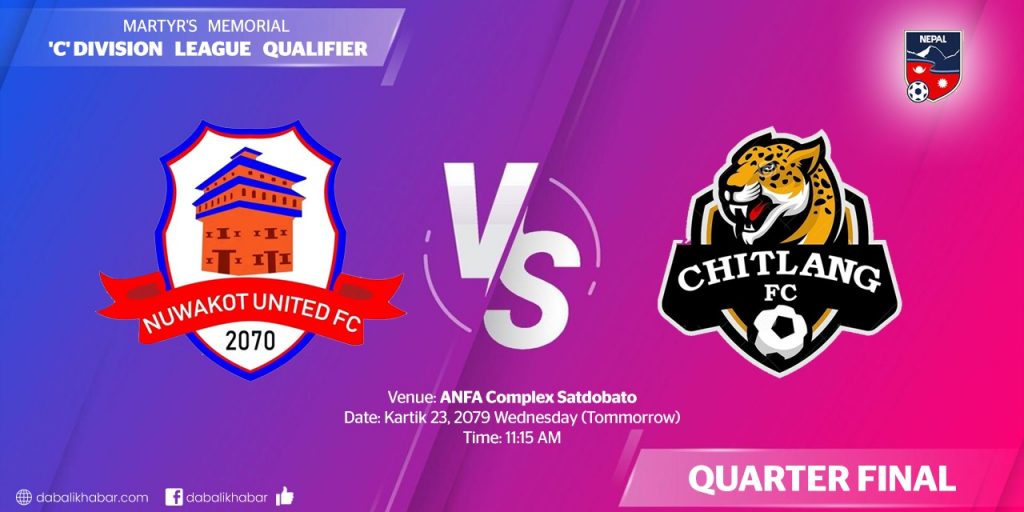Nuwakot United FC Martyrs Memorial C Division League Qualifier Dabali Khabar