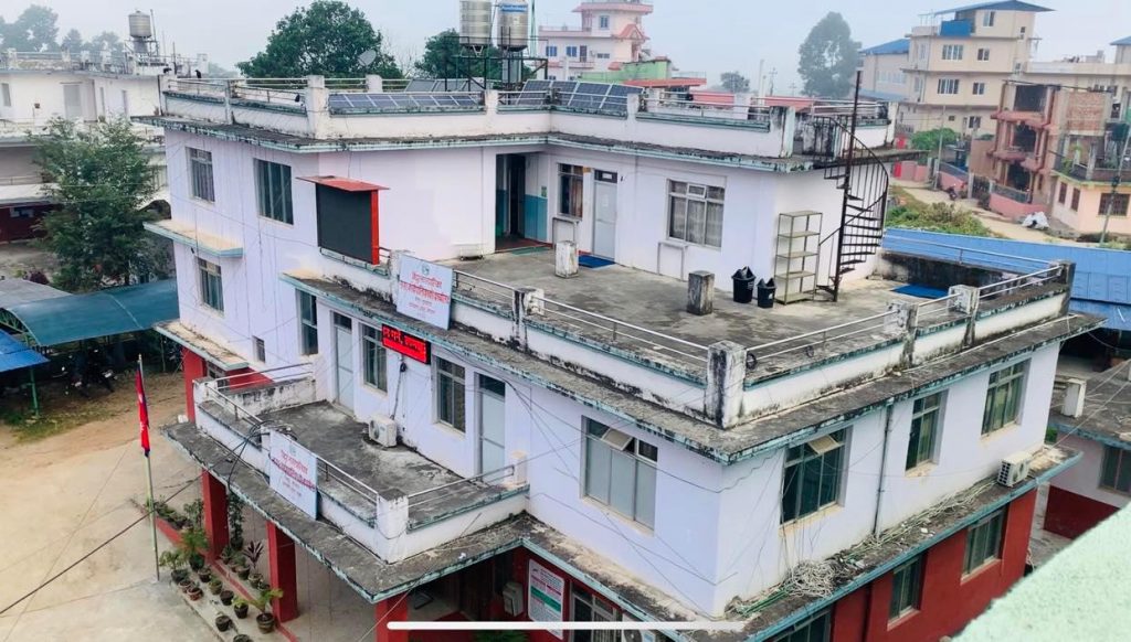 bidur municipality office building top view nuwakot