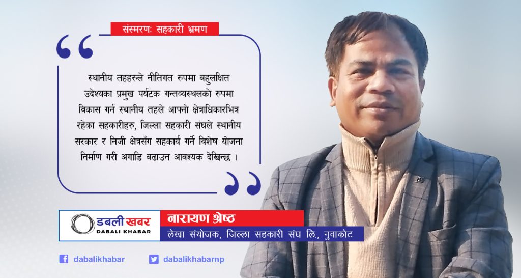 narayan shrestha chairman sangam sacoss nuwakot