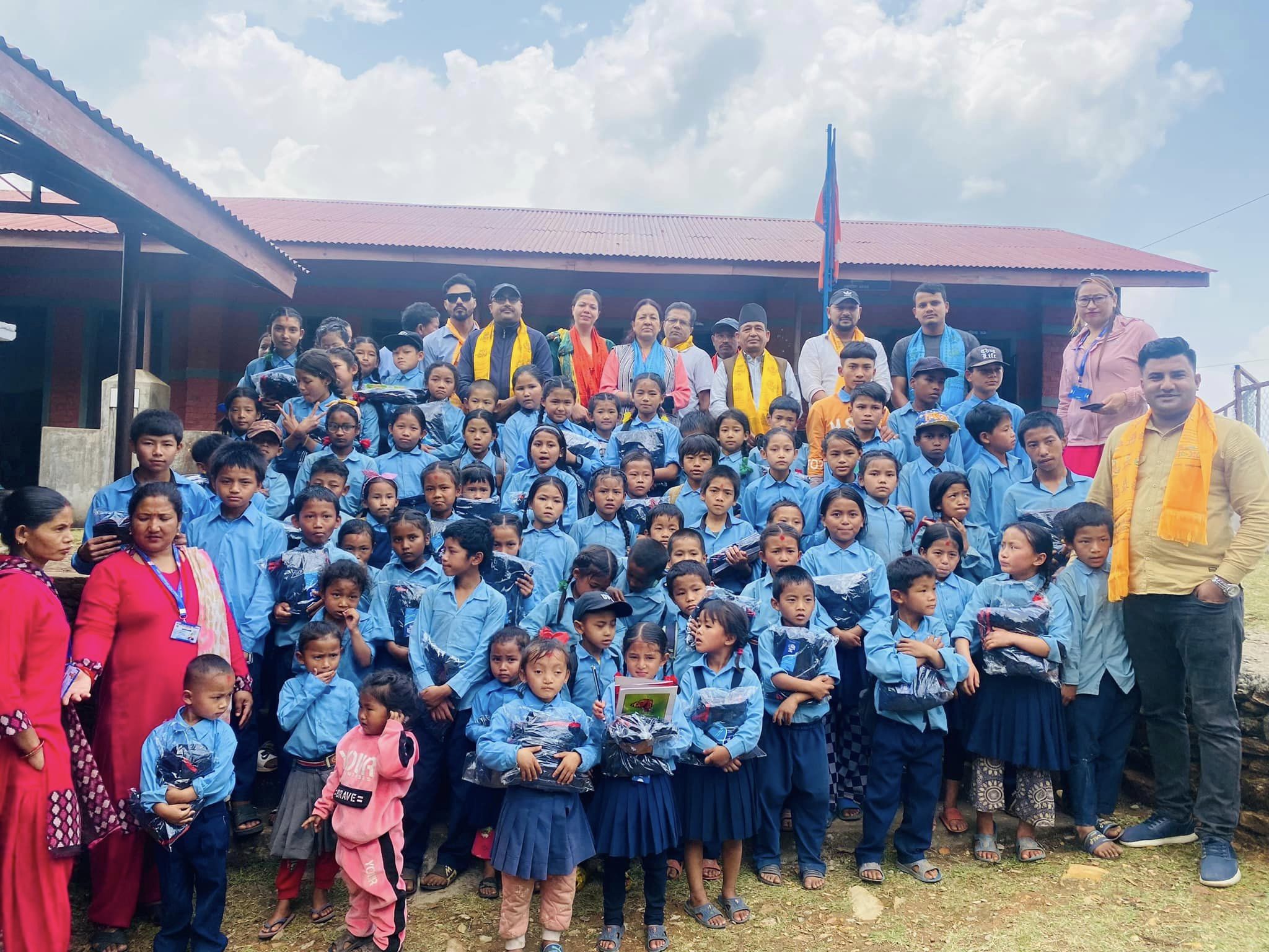 school distribution program in nuwakot manechautara