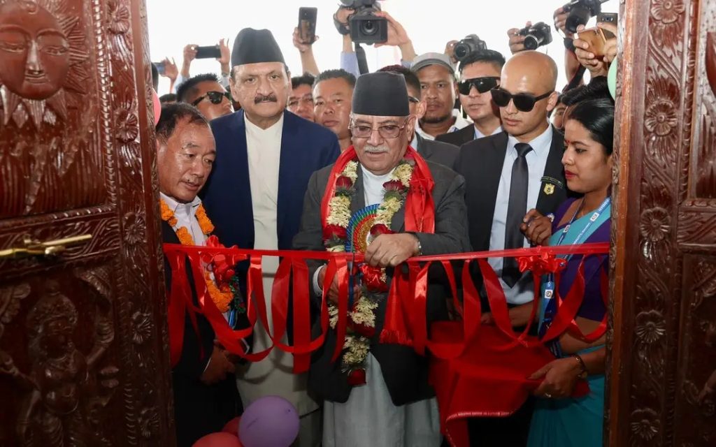 prime minister prachanda panchakanya rural municipality building inauguration in nuwakot