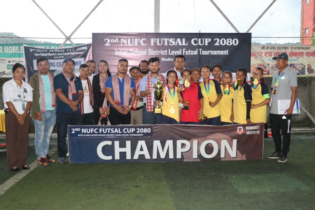 2nd nufc district level secondary cup futsal 2023 girls winner team