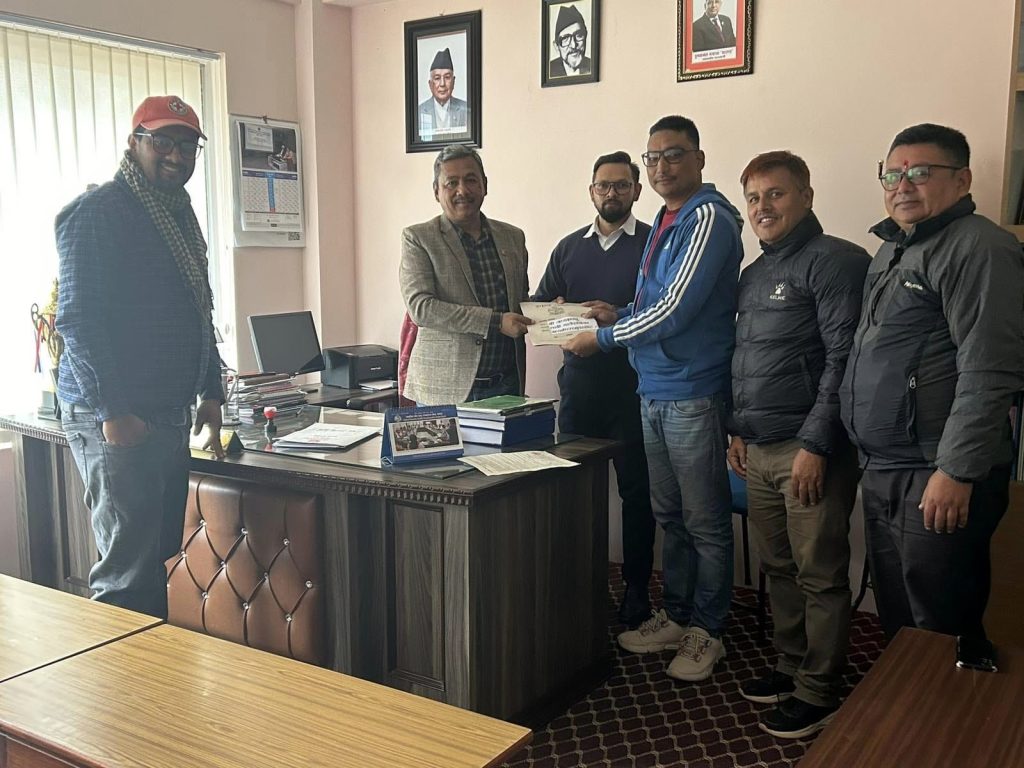 free blood provide contract with tadi rural municipality and nepal redcross society nuwakot
