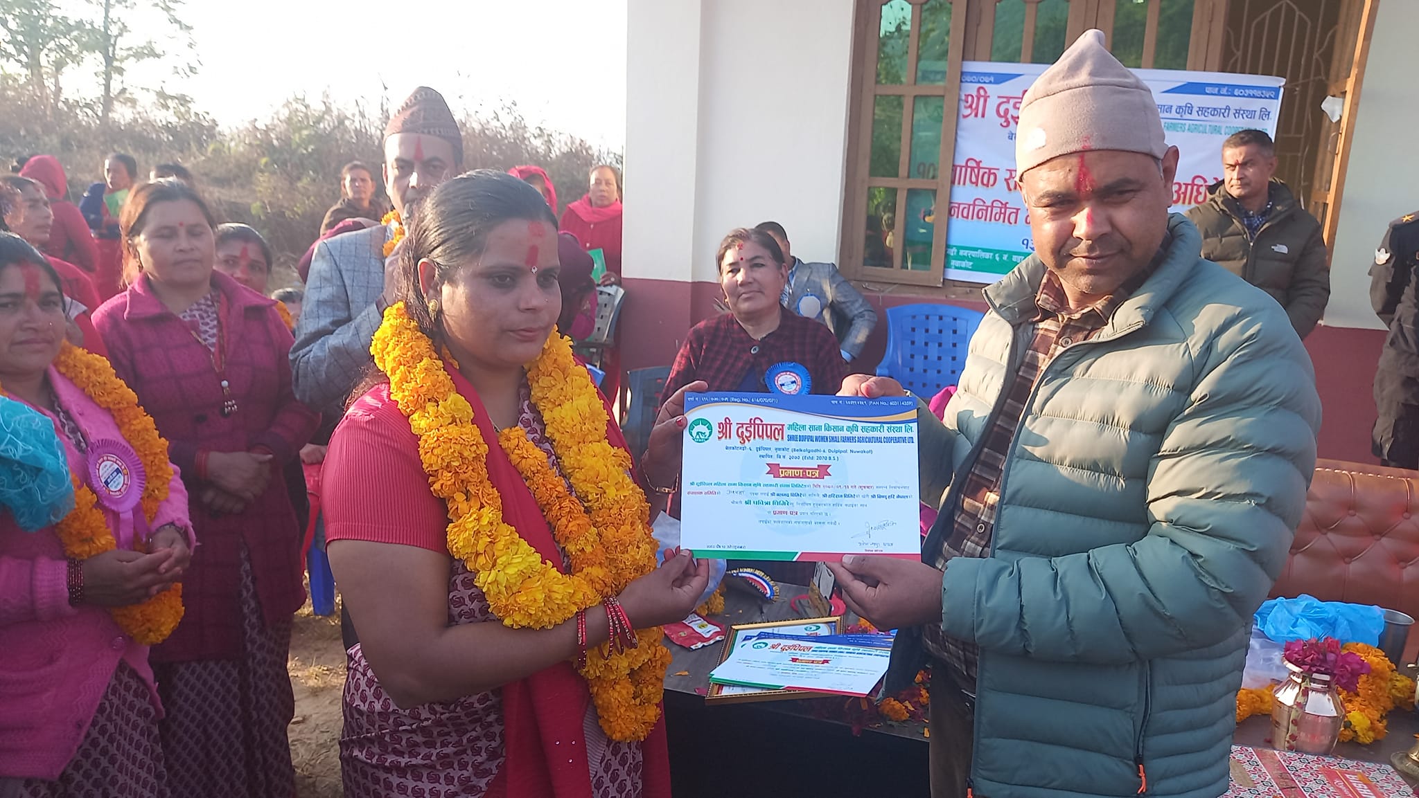 pabitra ghimire elected to duipipal women cooperative nuwakot chairman