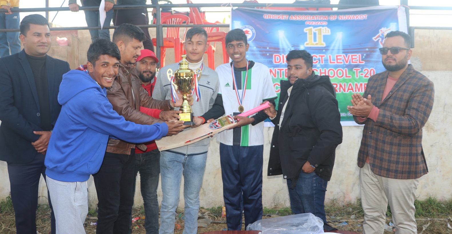 tribhuwan trishuli secondary school win interschool level t-20 cricket tournament in nuwakot