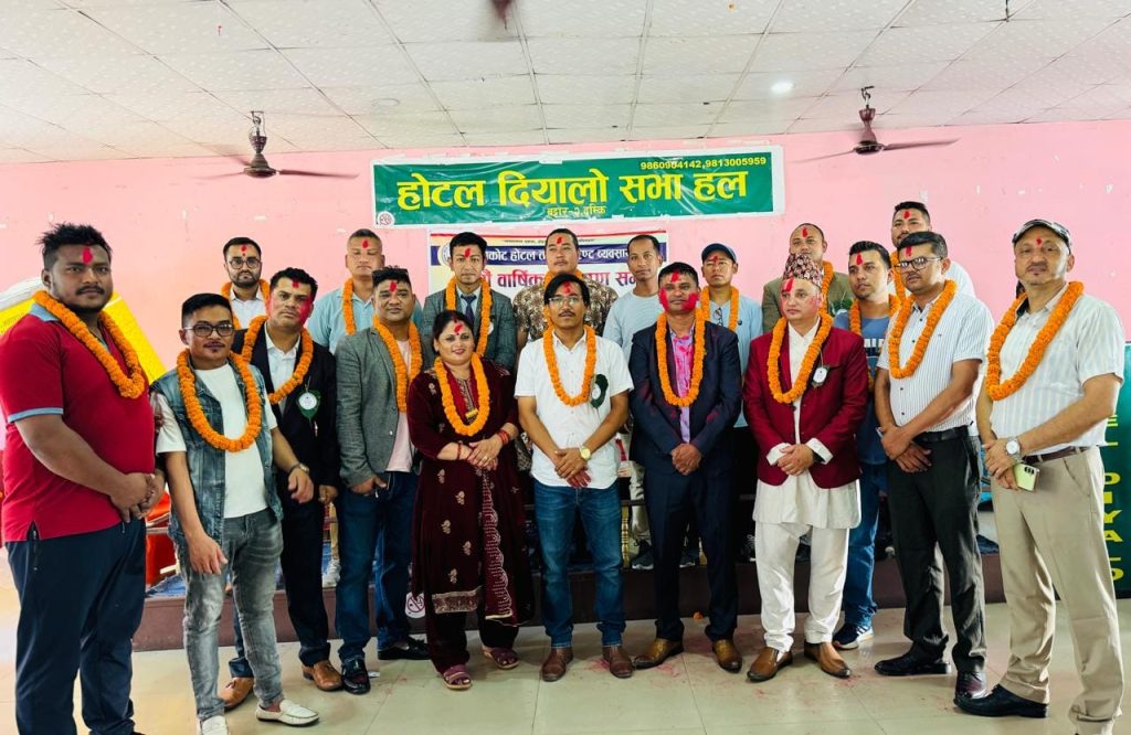 basudev adhikari elected in chairman of hotel association of Nuwakot