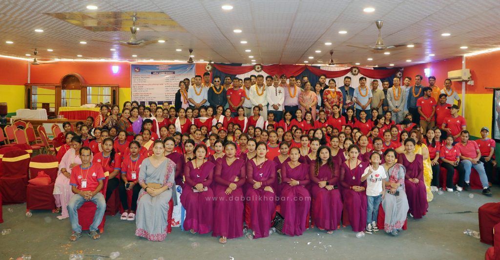 minister with youth program in nuwakot
