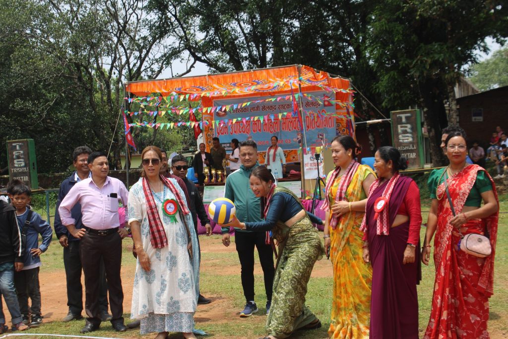 radhika tamang balling in Tadi Rural Municipality volleyball tournament