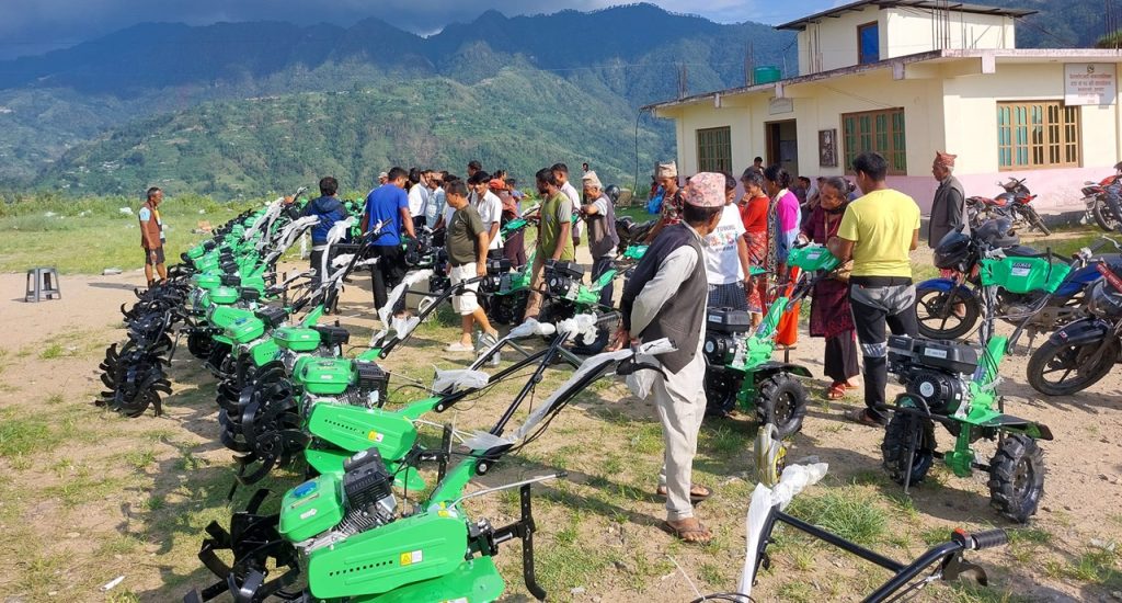 tractor distributed to farmer in belkotgadhi municipality ward 10