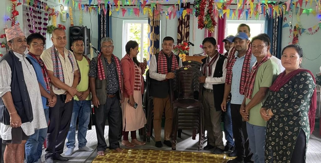 plastic chair handover to jeevanmarg mandali