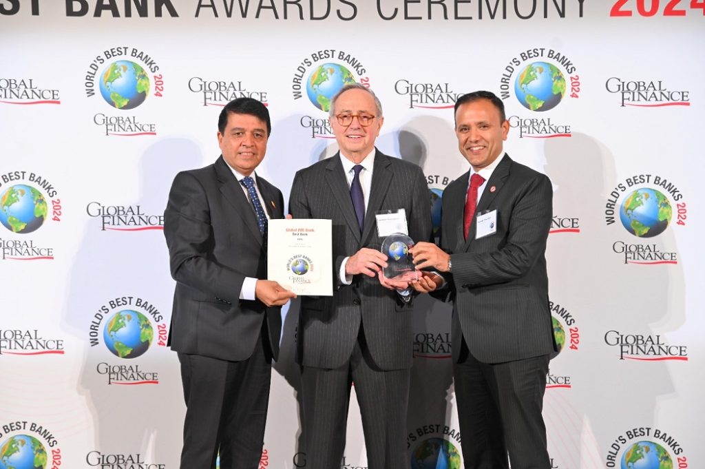 Best Bank Award by Global Finance